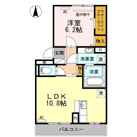 CLAIR PINE(2LDK/2階)の間取り写真
