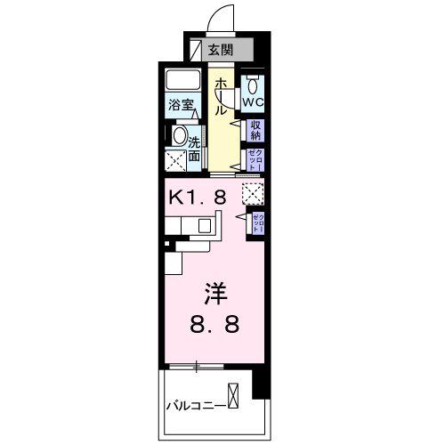 深志M.Oマンション(1K/4階)の間取り写真