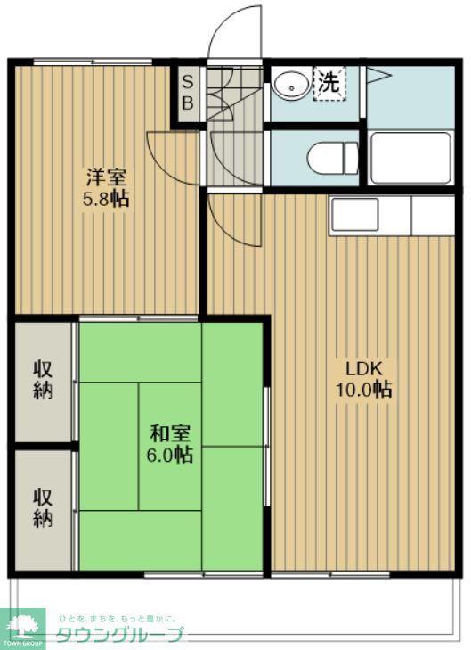 マンションリゾート柴(2LDK/3階)の間取り写真