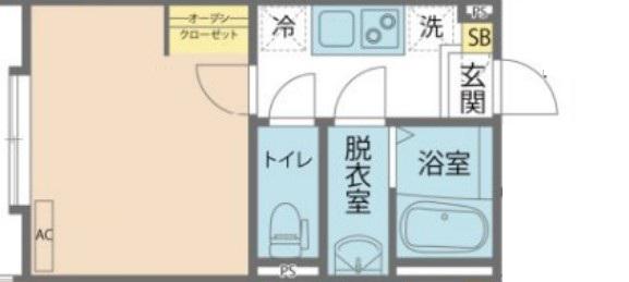 カインドネス相模大野ウエスト(1K/1階)の間取り写真