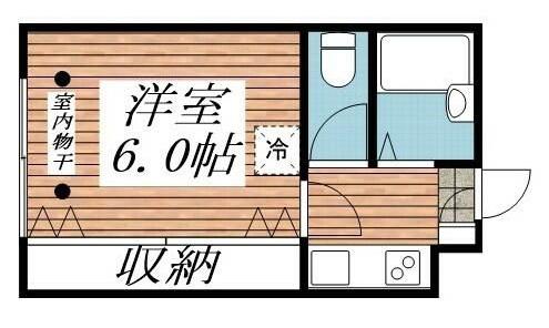 サンバレー梅ヶ丘(1K/2階)の間取り写真