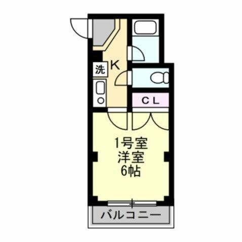 プレステージ相武台(1K/4階)の間取り写真