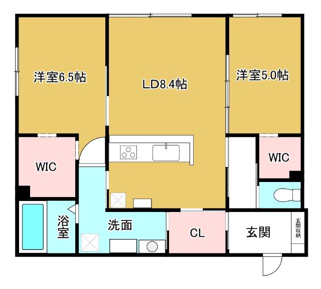 ROYAL MINT(2LDK/1階)の間取り写真