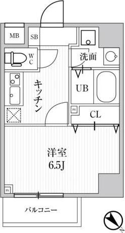 ALTERNA池袋イースト(1K/2階)の間取り写真