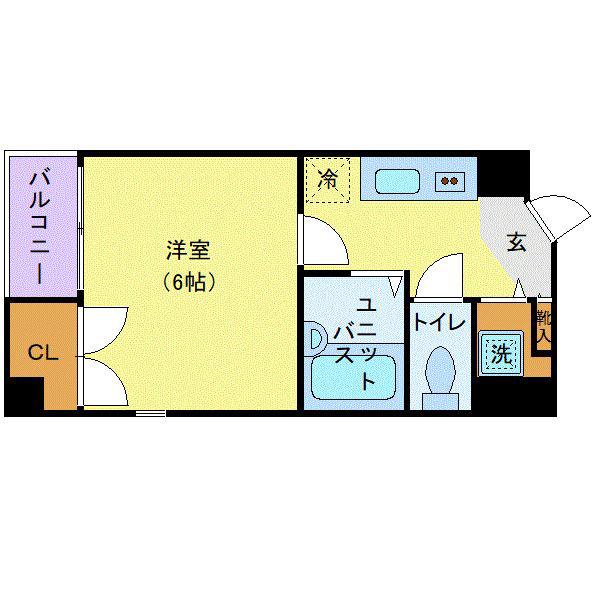 ヴィレ 日本橋箱崎(1K/7階)の間取り写真