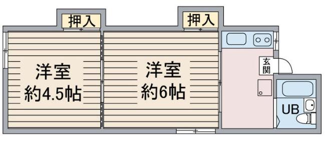 東京メトロ千代田線 湯島駅 徒歩1分 3階建 築67年(2K/3階)の間取り写真