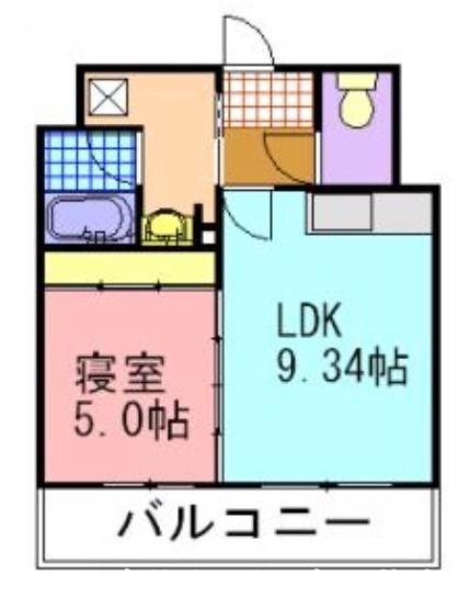 ベラヴィスタ美野島(1LDK/10階)の間取り写真