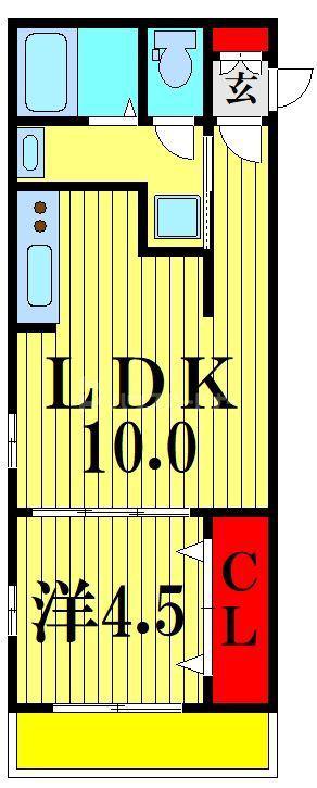ライフステージ(1LDK/3階)の間取り写真