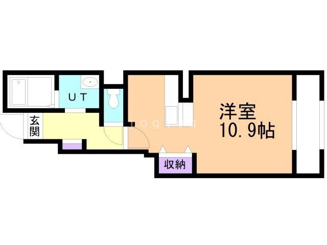 クレメントハウス(ワンルーム/1階)の間取り写真