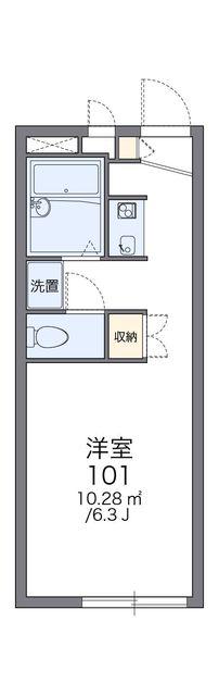 レオパレスニューイエナ(ワンルーム/2階)の間取り写真