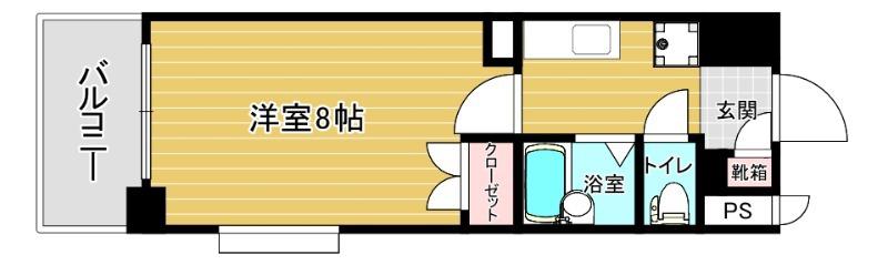 リファレンスイーストパーク(1K/2階)の間取り写真
