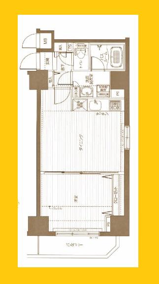 PHOENIX SHINYOKOHAMA参番館(1LDK/6階)の間取り写真