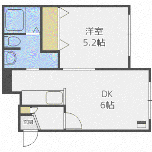 ヒルトップ南郷丘公園(1LDK/3階)の間取り写真