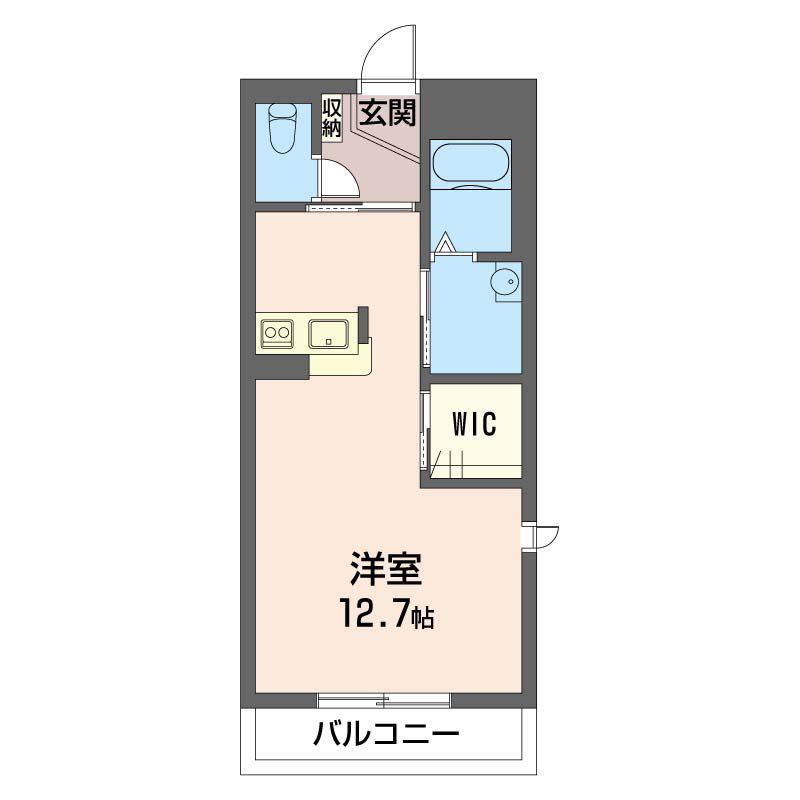 メゾンドール松戸(ワンルーム/2階)の間取り写真