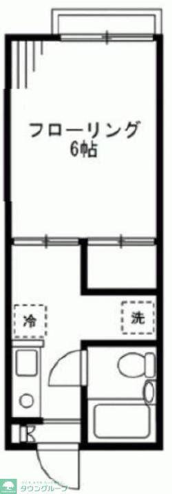 サンヒルズ池ノ上(1K/2階)の間取り写真