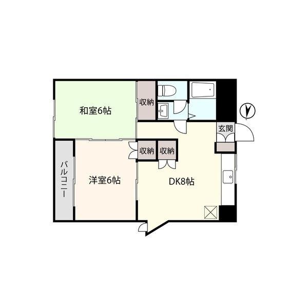 アシスト羽島マンション(2DK/2階)の間取り写真