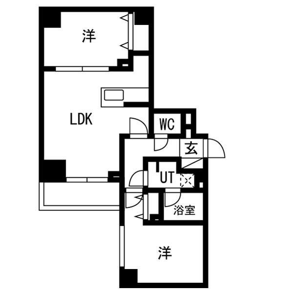 OAKLANCE錦糸町(2LDK/7階)の間取り写真