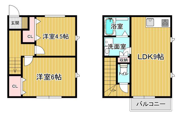 AILE道場(2LDK/1階)の間取り写真