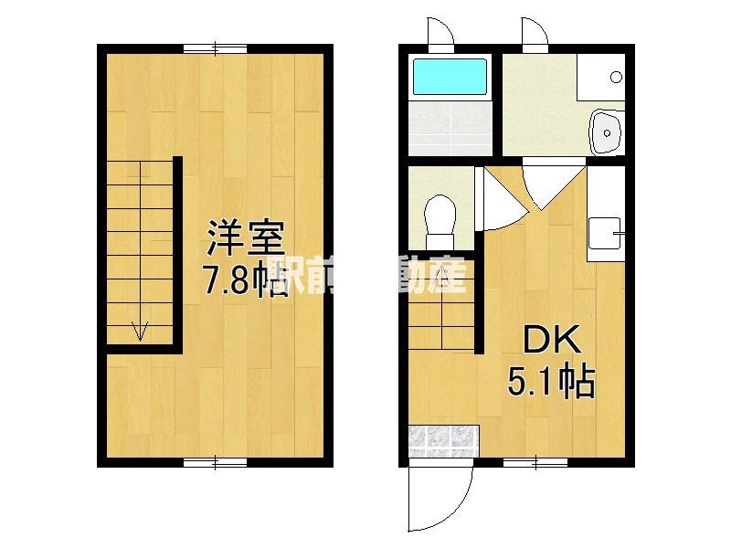 フィオーレ朝倉 B(1DK/1階)の間取り写真