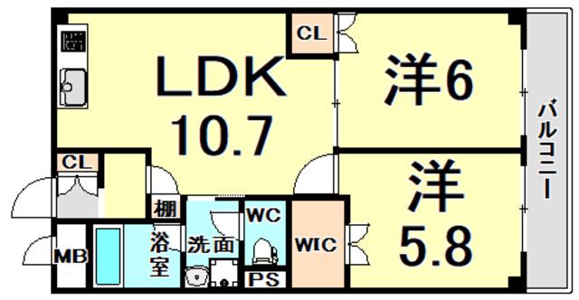 MKBファースト(2LDK/4階)の間取り写真