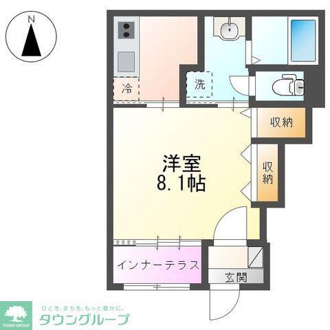 HALELEA・AOBA(1K/1階)の間取り写真