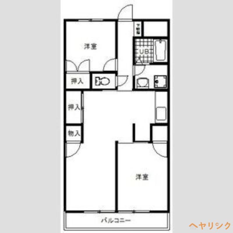 サンテラスタカギ(2LDK/2階)の間取り写真