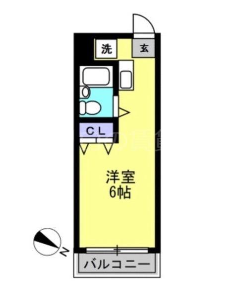 プレステージII(ワンルーム/3階)の間取り写真