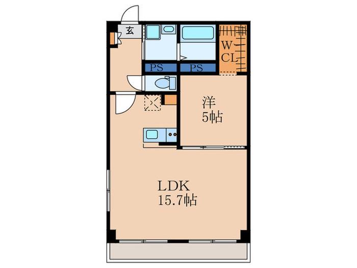 トシハイツ(1LDK/2階)の間取り写真