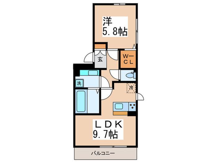メゾン ボナール A(1LDK/3階)の間取り写真