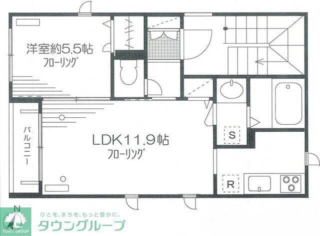 サンメゾン初台(1LDK/3階)の間取り写真