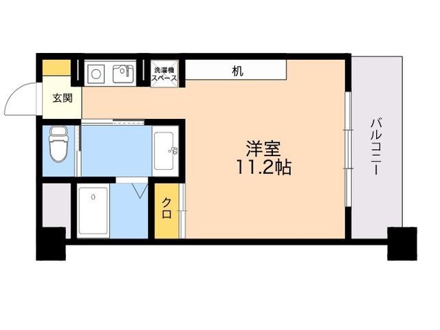 フェルト627(ワンルーム/10階)の間取り写真