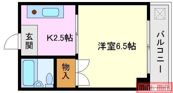 メゾンYS(1K/2階)の間取り写真