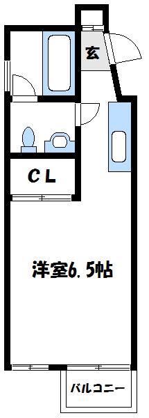 オークハイツ(ワンルーム/4階)の間取り写真