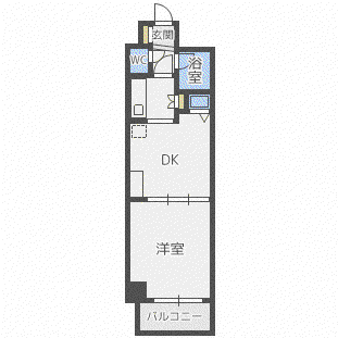 メープル南18条(1LDK/7階)の間取り写真