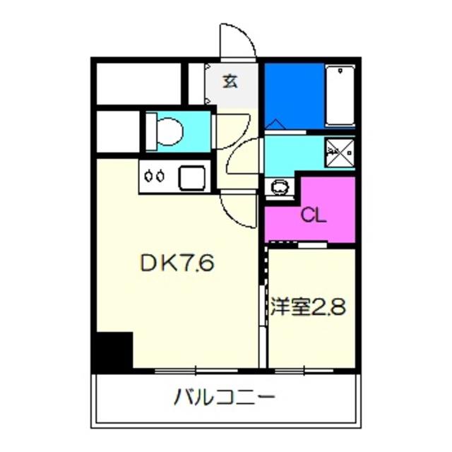 フリーダムレジデンス松原上田II(1DK/7階)の間取り写真
