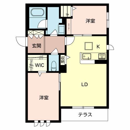 ノーヴェ エレガンテ(2LDK/3階)の間取り写真