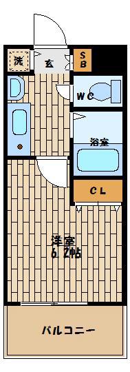 プレサンス梅田インテルノ(1K/7階)の間取り写真
