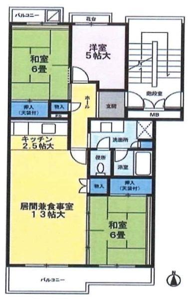 東鷲宮ニュータウン駅前通(3LDK/3階)の間取り写真