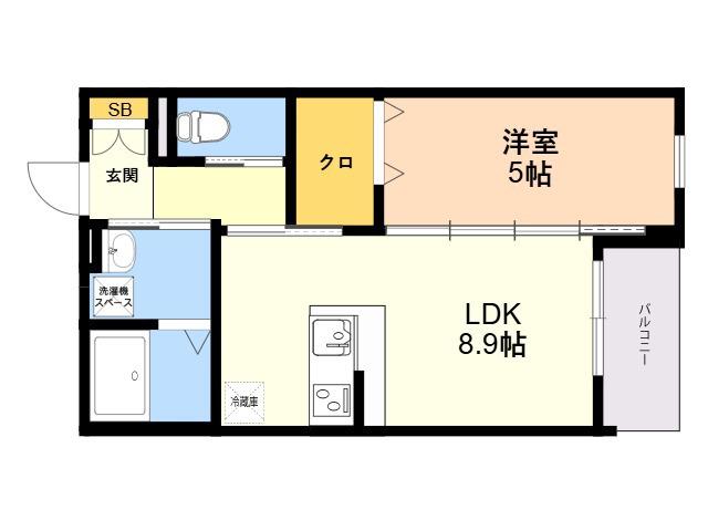 ROBOT HOME高宮(1LDK/1階)の間取り写真
