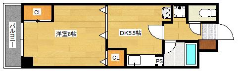 プレステージ榎町(1DK/3階)の間取り写真