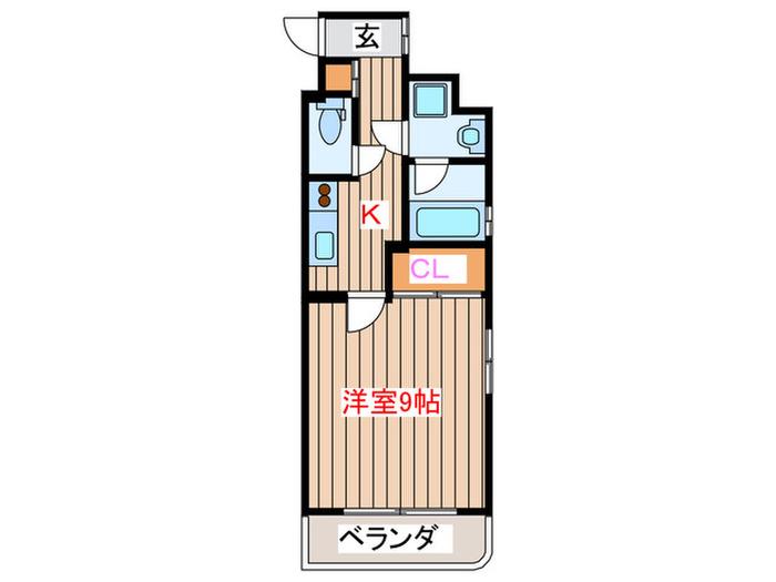 しゃとれ新寺(1K/4階)の間取り写真