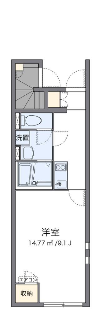 クレイノ久々原(1K/1階)の間取り写真