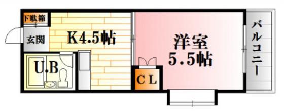 アメニティ金市I(1K/3階)の間取り写真