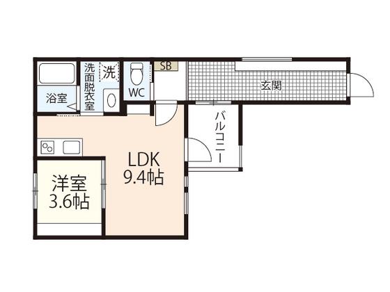 サルース(1LDK/3階)の間取り写真