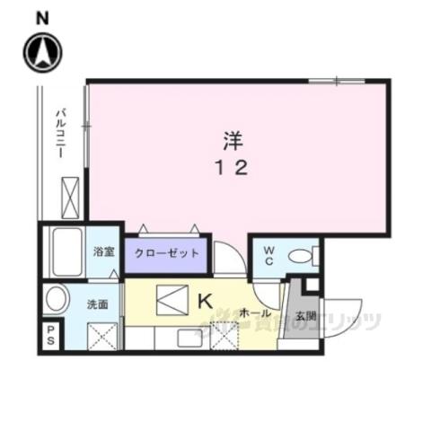 MAISON DENAGOMI(1K/1階)の間取り写真