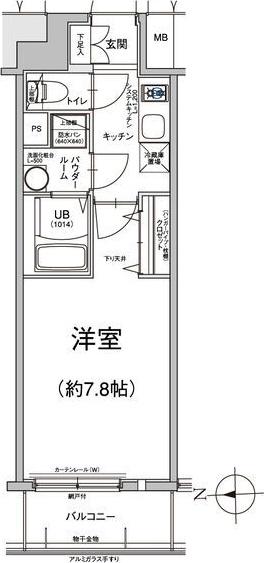 エスリード金山リュクス(1K/12階)の間取り写真