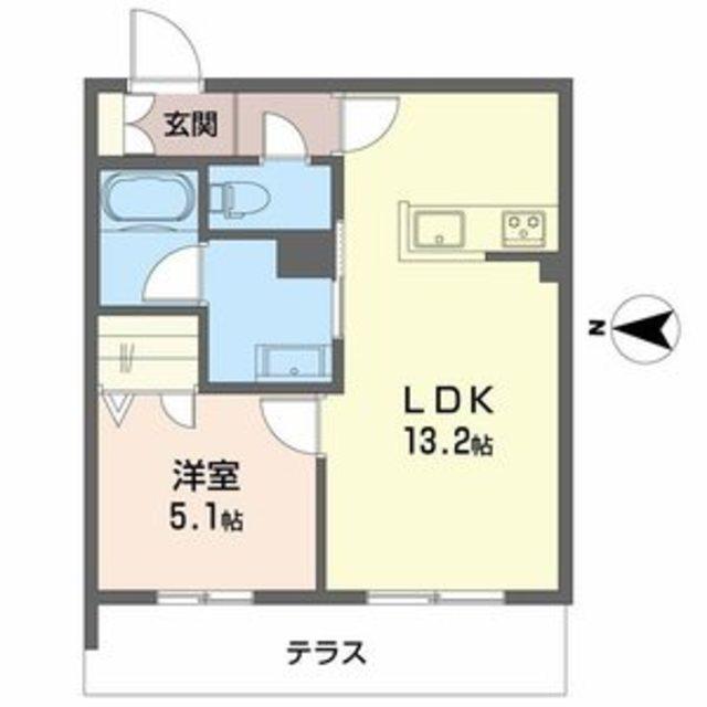 シャーメゾン静永(1LDK/1階)の間取り写真