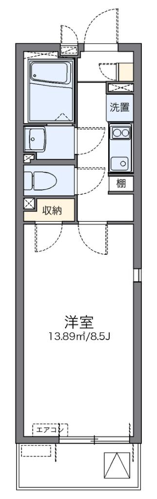 レオネクストキオラ(1K/3階)の間取り写真