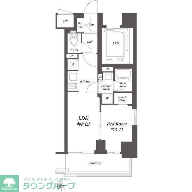 ブランシエスタ東陽町(1LDK/5階)の間取り写真