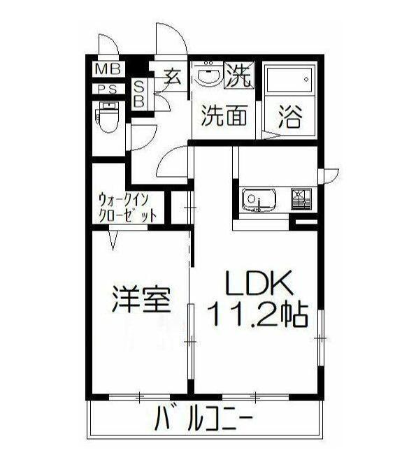 JULIE・MU2(1LDK/2階)の間取り写真